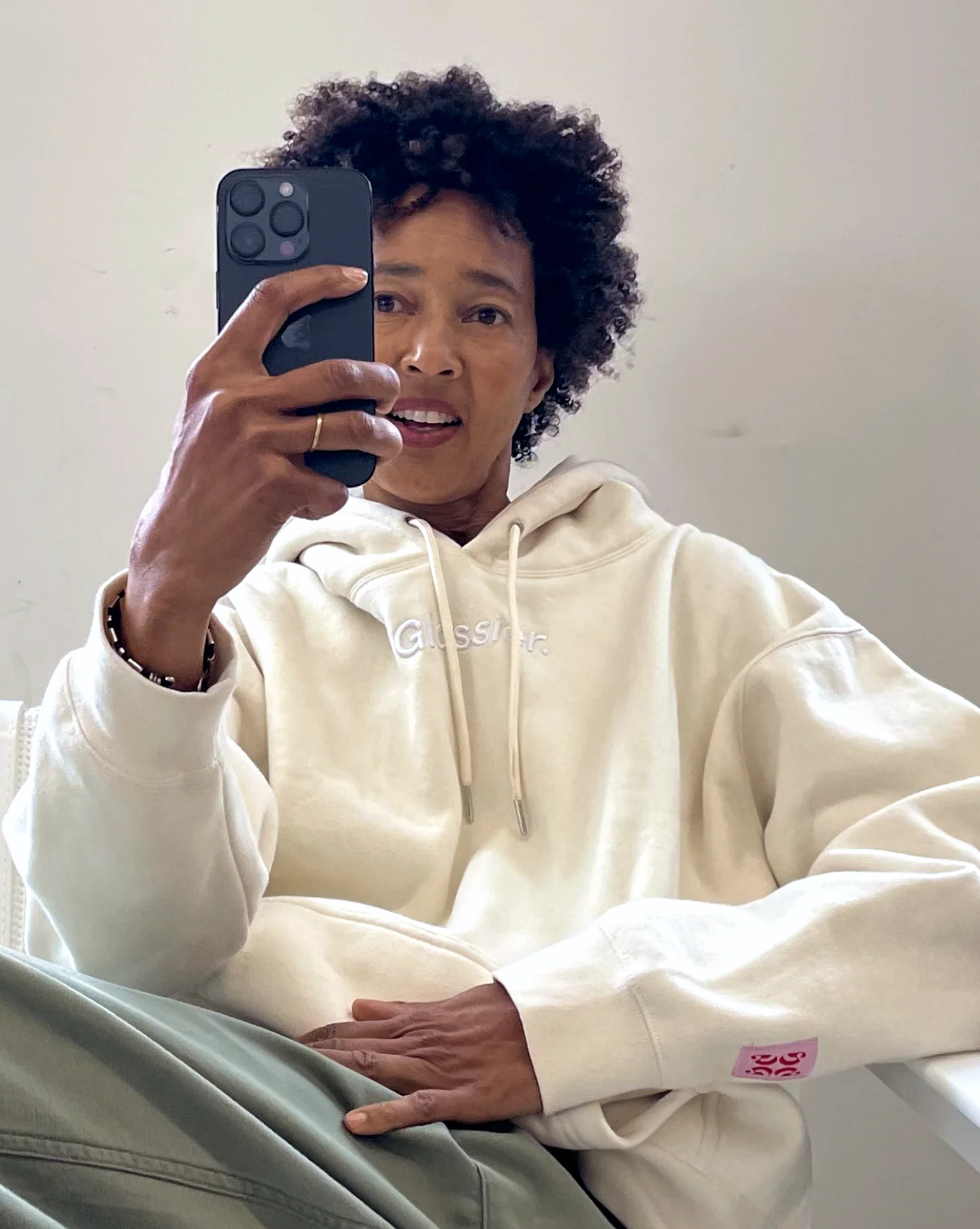 Limited Edition Embroidered Cream Hoodie - Image 7